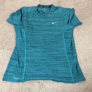 Teal Nike running shirt